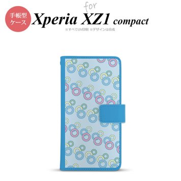 【手帳型 スマホ カバー ケース】【SO02K】【エクスペリア XZ1】手帳型 ケース SO-02K スマホ カバー Xperia XZ1 Compact エクスペリア 丸 青 nk-004s-so02k-dr1663【メール便送料無料】