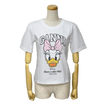ガニー GANNI トップス Tシャツ カットソー ロゴ ウィメンズ 半袖 トップス A1050133-151 レディース ホワイト 海外正規品