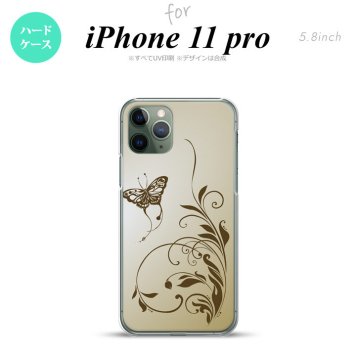 iPhone11Pro iPhone11 Pro スマホケース ハードケース 蝶と草 ゴールド風 メンズ レディース nk-i11p-1635