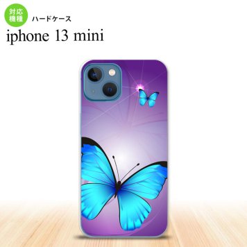 iPhone13mini iPhone13 mini ケース ハードケース バタフライ 蝶 B 紫  nk-i13m-213