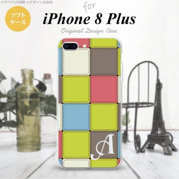 【iPhone8Plus】【スマホケース/スマホカバー】【アイフォン8プラス】iPhone8Plus スマホケース ケース アイフォン8プラス イニシャル パッチワーク風 ミックスG nk-ip8p-tp1677ini【メール便送料無料】