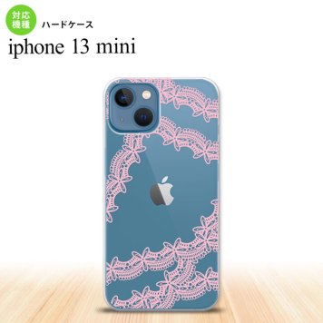 iPhone13mini iPhone13 mini ケース ハードケース レース 帯 B ピンク  nk-i13m-1099