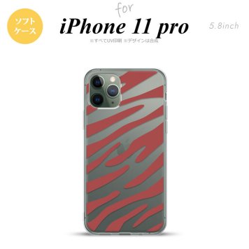 iPhone11Pro iPhone11 Pro スマホケース ソフトケース ゼブラ 赤 メンズ レディース nk-i11p-tp023