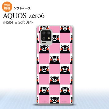 SHG04 SHG04 ZERO6 AQUOS zero6 スマホケース ソフトケース くまモン スクエア ピンク メンズ レディース nk-zero6-tpkm21