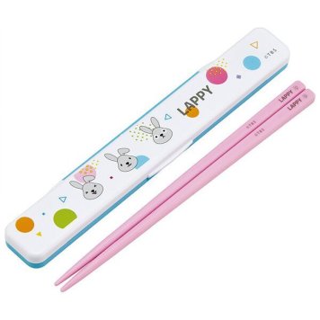 ラッピー 抗菌 音のならない箸・箸箱セット 箸18cm スケーター ※送料無料(ポスト投函)