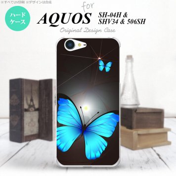 【SH04H】【スマホケース/スマホカバー】【アクオス ゼータ】SH04H スマホケース AQUOS ZETA SH04H カバー アクオス ゼータ バタフライ・蝶（B） 黒 nk-sh04h-214【メール便送料無料】