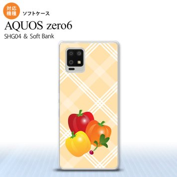 SHG04 SHG04 ZERO6 AQUOS zero6 スマホケース ソフトケース ベジタブル パプリカ オレンジ メンズ レディース nk-zero6-tp668