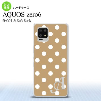 SHG04 SHG04 ZERO6 AQUOS zero6 スマホケース ハードケース ドット 水玉 B ベージュ +アルファベット メンズ レディース nk-zero6-831i