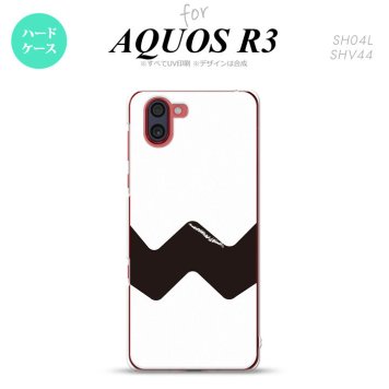 SH-04L SHV44 R3 AQUOS R3 スマホケース カバー ギザギザ 白 黒 nk-r3-193