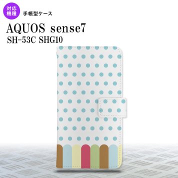 sense7 sense7 手帳型スマホケース カバー クレヨン 青 2022年 11月発売 nk-004s-sens7-dr1433
