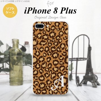【iPhone8Plus】【スマホケース/スマホカバー】【アイフォン8プラス】iPhone8Plus スマホケース ケース アイフォン8プラス イニシャル ヒョウ柄 茶A nk-ip8p-tp898ini【メール便送料無料】