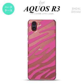 SH-04L SHV44 R3 AQUOS R3 スマホケース カバー ゼブラ ピンク nk-r3-022
