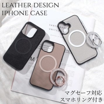 iphone13 ケース レザー リング付き MagSafe対応 iphone13mini iphone13Pro iphone13ProMAX マグセーフ対応 スマホリング アイフォン 13 pro max mini スタンド ホルダー マグネット 大人可愛い プロ マックス ミニ 薄型 スマホケース レディース 耐衝撃 落下防止 送料無料