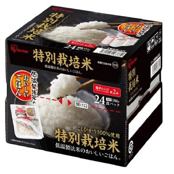 アイリスオーヤマ　低温製法米　パックライス　180g x 24パック　特別栽培米こしひかり100% pH調整剤不使用　#39677　まとめ買い　保存　備蓄　非常食