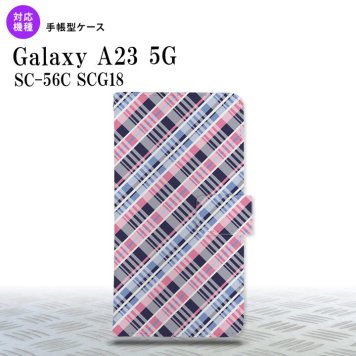 Galaxy A23 GalaxyA23 手帳型スマホケース カバー バイアスチェック ピンク 青 2022年 10月発売 nk-004s-a23-dr439