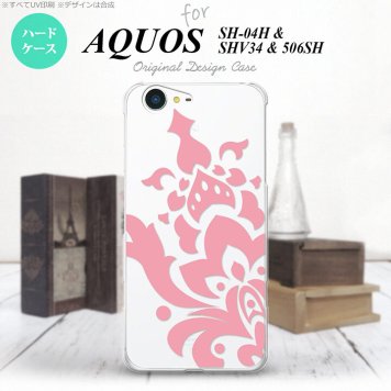 【SH04H】【スマホケース/スマホカバー】【アクオス ゼータ】SH04H スマホケース AQUOS ZETA SH04H カバー アクオス ゼータ ダマスク柄大A ピンク nk-sh04h-1028【メール便送料無料】