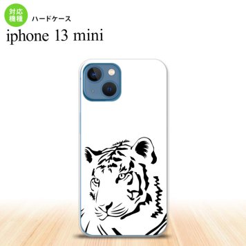 iPhone13mini iPhone13 mini ケース ハードケース 虎 アップ 白  nk-i13m-562