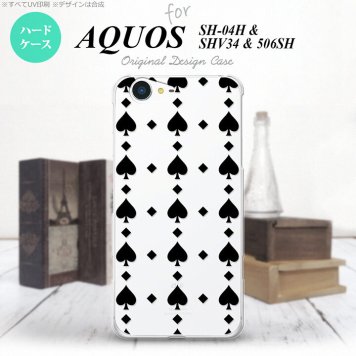 【SH04H】【スマホケース/スマホカバー】【アクオス ゼータ】SH04H スマホケース AQUOS ZETA SH04H カバー アクオス ゼータ トランプ(スペード) クリア×黒 nk-sh04h-537【メール便送料無料】