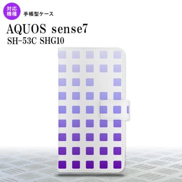 sense7 sense7 手帳型スマホケース カバー スクエア ドット パープル 2022年 11月発売 nk-004s-sens7-dr1362