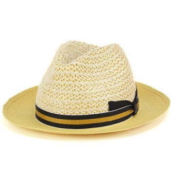 ストローハット ハット メンズ tesi 中折れハット 春夏 ペーパーハット テシ ブランド帽子 リボン イタリア製 高級 ベージュ メンズハット 紳士帽子 中折れ帽子 40代 50代 60代 70代 ファッション ストロー 男性 おしゃれ 通販 プレゼント アメカジ ぼうし 父の日