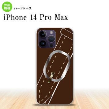 iPhone14 ProMax iPhone14 Pro Max スマホケース 背面ケース ハードケース ベルト 茶 2022年 9月発売 nk-i14pm-327