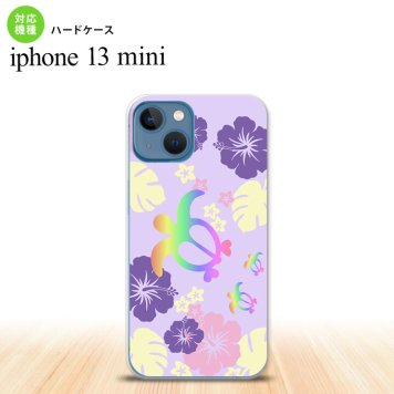 iPhone13mini iPhone13 mini ケース ハードケース ホヌ ハイビスカス 紫  nk-i13m-683