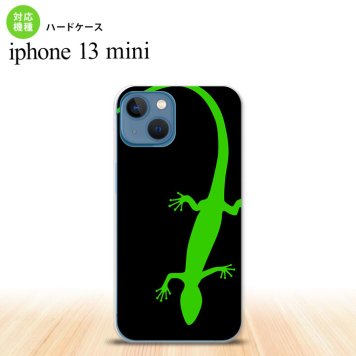 iPhone13mini iPhone13 mini ケース ハードケース トカゲ 黒 緑  nk-i13m-779