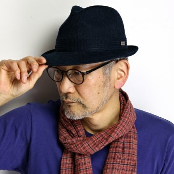 STETSON 中折れハット ステットソン 帽子 メンズ 大きいサイズ M L LL 3L ROYAL リネン 涼しい 日本製 春夏 中折れ帽子 紳士 麻 サーモニット マニッシュ ハット通気性 紺 ネイビー stetson 帽子通販 男性 誕生日 プレゼント 父の日