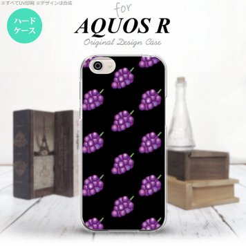 【SH03J】【スマホケース/スマホカバー】【アクオス R】SH03J スマホケース AQUOS R SH-03J カバー アクオス R ぶどう・グレープ 黒 nk-sh03j-183【メール便送料無料】