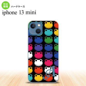 iPhone13mini iPhone13 mini ケース ハードケース カエル かえる B 黒 +アルファベット  nk-i13m-165i