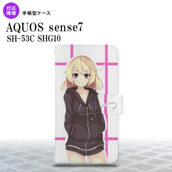sense7 sense7 手帳型スマホケース カバー 女の子 キャラ ピンク 2022年 11月発売 nk-004s-sens7-dr1327