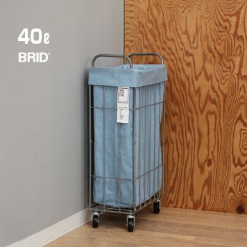 BRID デニム フォールディング ランドリースクエアバスケット 40L キャスター付き スリムタイプ[ランドリーバスケット おしゃれ 洗濯かご 洗濯物かご 洗濯カゴ 洗濯物カゴ ランドリー バスケット メルクロス]