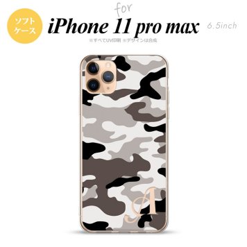 iPhone11ProMax iPhone11pro max スマホケース ソフトケース ウッドランド 迷彩 A グレー +アルファベット メンズ レディース nk-i11pm-tp1145i