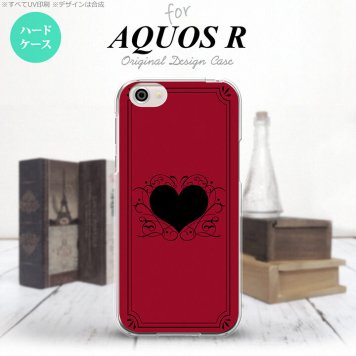 【SH03J】【スマホケース/スマホカバー】【アクオス R】SH03J スマホケース AQUOS R SH-03J カバー アクオス R 飾りハート（B) 赤 nk-sh03j-614【メール便送料無料】