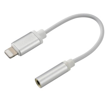 オーム電機 ヘッドホンアダプター Φ3.5mm(Lightningコネクタ対応) SIP-P7099-W