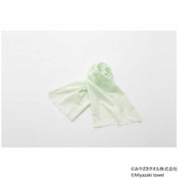 今治タオル マフラー ショート 綿100% みやざきタオル 日本製 コットン ストール ガーゼ マフラー タオル地 首元 UVケア 紫外線対策 散歩 スポーツ ウォーキング ミントグリーン
