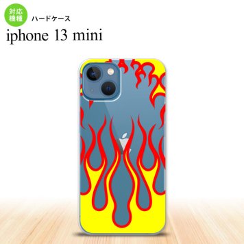 iPhone13mini iPhone13 mini ケース ハードケース ファイヤー 炎 クリア 黄  nk-i13m-1311