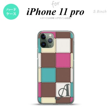 iPhone11Pro iPhone11 Pro スマホケース ハードケース パッチワーク ミックスE 茶 +アルファベット メンズ レディース nk-i11p-1675i