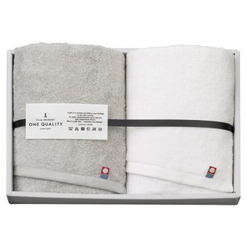 【送料無料・包装無料・のし無料】今治タオル ONE QUALITY フェイスタオル2P シルバーグレー Q-88255(B4)ギフト 敬老の日 入学祝い 卒業祝い 就職祝い 結婚祝い 誕生日 出産祝い 引越祝い 香典返し 新盆 初盆 御礼 お中元 内祝い 快気祝い ご挨拶 志 法事