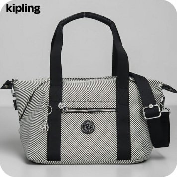 キプリング ボストンバッグ レディース ブランド Kipling アート ミニ PE+ ミニボストンバッグ 2WAY KI8028-4SY Diagonal Jacquard 黒