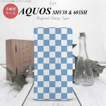 【手帳型 スマホ カバー ケース】【SHV38】【アクオス セリエ ミニ】手帳型 ケース SHV38 スマホ カバー AQUOS SERIE mini アクオス スクエア 白×青 nk-004s-shv38-dr766【メール便送料無料】