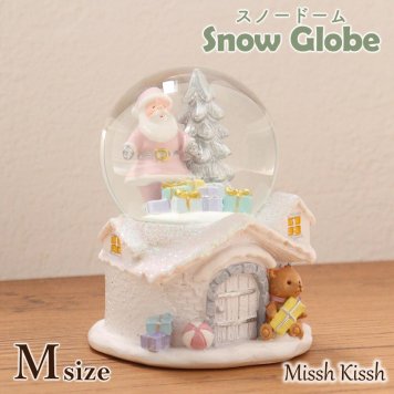 スノードーム パステル Mサイズ クリスマス サンタ ツリー テディベア Snow Globe Christmas Xmas インテリア 飾り コレクション