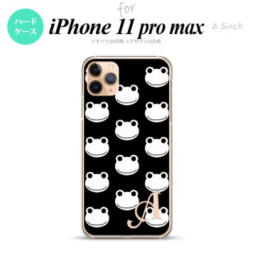 iPhone11ProMax iPhone11pro max スマホケース ハードケース カエル かえる A 黒 白 +アルファベット メンズ レディース nk-i11pm-168i