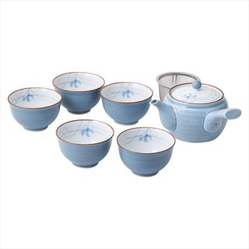 波佐見焼 グレー蘭 急須茶器揃　 31051  内祝 内祝い お祝 御祝 記念品 出産内祝い プレゼント 快気祝い 粗供養 引出物