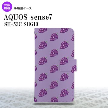 sense7 sense7 手帳型スマホケース カバー ぶどう グレープ 紫 2022年 11月発売 nk-004s-sens7-dr181