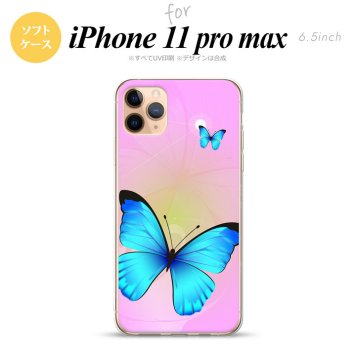 iPhone11ProMax iPhone11pro max スマホケース ソフトケース バタフライ 蝶 B ピンク メンズ レディース nk-i11pm-tp211