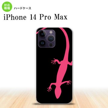 iPhone14 ProMax iPhone14 Pro Max スマホケース 背面ケース ハードケース トカゲ 黒 ピンク 2022年 9月発売 nk-i14pm-507