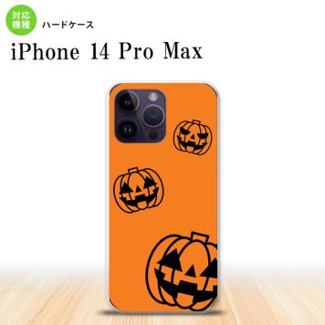 iPhone14 ProMax iPhone14 Pro Max スマホケース 背面ケース ハードケース ハロウィン カボチャスタンプ オレンジ 2022年 9月発売 nk-i14pm-410