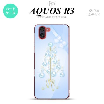 SH-04L SHV44 R3 AQUOS R3 スマホケース カバー ツリーオブジェ 水色 nk-r3-304
