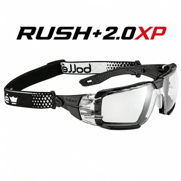 BOLLE SAFETY RUSH+ 2.0 XP ガスケット ストラップ付き 保護メガネ ギフト